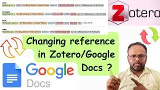 How to Change Reference Styles in Zotero Reference Manager/Google Docs? #zotero #googledocs #cite