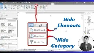 Revit Modify Tools | Hide Elements | Hide Category