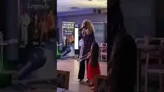 Anna as Cher singing Waterloo