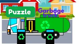 Garbage truck puzzle | Learn vehicles in English | Puzzle game