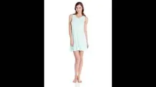 Jockey Women's Solid Ruffle Edge Chemise, Seafoam, Large