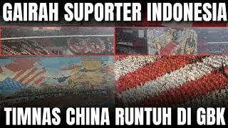 PULUHAN RIBU SUPORTER JADI SAKSI MATA INDONESIA RUNTUHKAN CHINA‼️KOREOGRAFI SUPORTER INDONESIA 