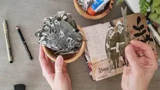 5 minute spread in my handmade journal