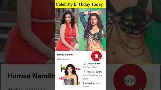 Happy birthday Hamsa Nandini #hamsanandini #actor #viral #celebritybirthday #feed #biography