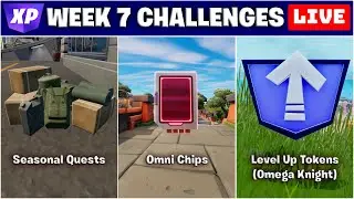 STREAMED:🔴FORTNITE CHALLENGES & OMNI CHIPS WEEK 7🔴 Seven Supplies, Turrets, Chica Cup, Extra Shop!