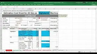 Illustration video for the Hybrid Digital Print estimating platform while costing Desktop calendars