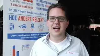 Johan van Uden (ICT Automatisering) daagt collega Wielinga uit voor Low Car Diet 10 oktober 2016
