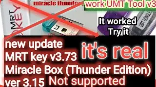 UMT Pro - v3.6  oppo unlock 100%  MRT Key V3.75 /Miracle box ver 3.15   Not supported