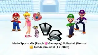 Mario Sports Mix (Peach 💖 Gameplay) Volleyball (Normal 🟨 Arcade) Round 3 (1-2-2026)