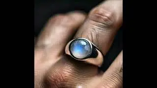 Men's moonstone ring
