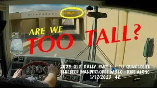 Part 1 - Q17 to the RALLY RIDE-ALONG - SURPRISE to QUARTZSITE AZ - Bluebird  Wanderlodge 01/17 4K