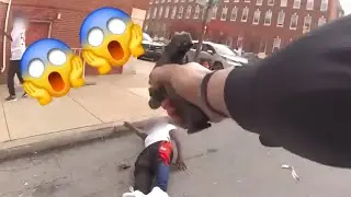 Knife Attack in Baltimore: Police Intervention Caught on Camera Saves a Life 😱