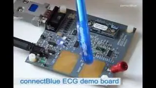 Демонстрация u-blox ConnectBlue Bluetooth: небольшой медицинский монитор с батарейным питанием и модулем Bluetooth