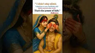 Rukmini's Powerful Resolve to Marry Krishna || #rukminikrishna #krishna #rukmini #love #hindugod