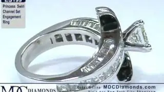 ES199 - Princess Diamond Swirl Channel engagement Ring by MDC Diamonds New York