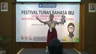 Festival Tunas Bahasa Ibu 2022: Juara 3 Putri Membaca Geguritan SD