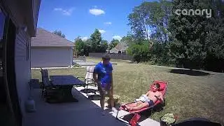 Matthew laying out in the sun