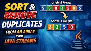 Sort and Remove Duplicates from an Array Using Java Streams | Java Interview Program