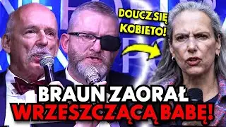 OWACJE NA STOJĄCO! BRAUN & KORWIN ZGASILI KOBIETĘ ZAKŁÓCAJĄCĄ ICH SPOTKANIE!