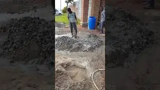 building a new cement driveway at our off grid house NO POWER TOOLS only a shovel and boards