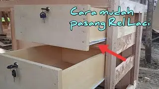 CARA MUDAH PASANG REL LACI MEJA