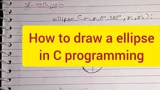4. How to draw a ellipse in C programming using graphics #cprogramming #coding #graphics #viralvideo