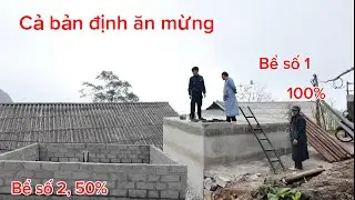 Một công hai việc,bác thợ quyết định Khánh thành bể nước và đưa vào sử dụng trước Tết.