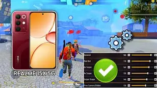 Realme 15x 5G free fire sensitivity setting ⚙️ | Realme 15x 5G free fire headshot setting ⚙️