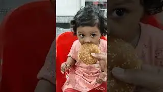 cute baby 😘eating burger 🍔