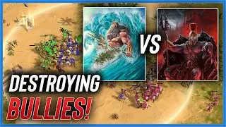 we DESTROYED these bullies in a CRAZY 3v3! Age of Mythology Retold