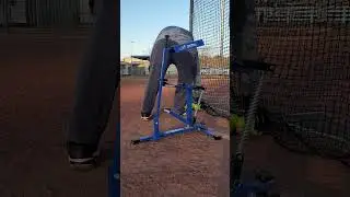 Using The Louisville Slugger Blue Flame Pitching Machine For Slowpitch Softball Batting Practice