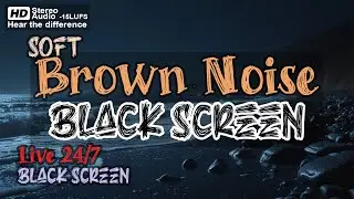 Soft Brown Noise | Black Screen with Moving Stars for Sleep & Relaxation