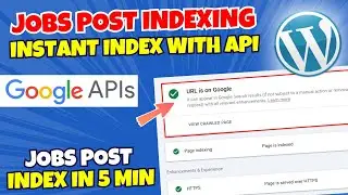 Instant Indexing Your Jobs Post with Google API (Index in 5 Min) | How To Connect API in WordPress