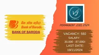 Bank Of Baroda | Bank Of Baroda Recruitment 2024 | BOB New Vacancy 2024 Out | Full Details #jobs
