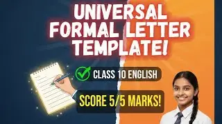 CLASS 10: One Universal Template for ALL Formal Letters! 😱 | Score 5/5 in English Boards 2026