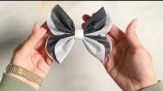 DIY Butterfly Bowclip || how to make a butterfly bowclip from non woven wastage bag🤌 #diy #hairbows 