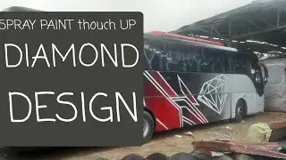 SPRAY PAINT  thouch UP body bus DIAMOND DESIGN