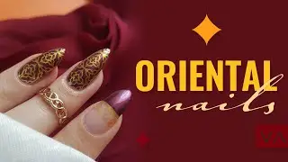 ORIENTAL nails - VAGA Brown Color Collection - Ornaments stamping plate -VAGA Tutorial