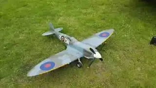 Flightline Spitfire 2 x Sound system  Maiden flight 9 pound AUW