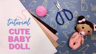 Making a cute baby doll using felt easily 😍👶| diy felt doll | making doll for toy