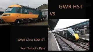 GWR HST vs GWR IET class 800 - Port Talbot to Stormy loop- synced to compare acceleration past 40mph