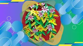 🌿 Grass Leaf 🍀Flower | How to make Flower | Home Decor