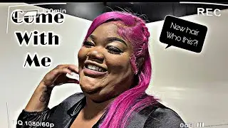 GETTING MY HAIR DONE |PINK WIG |Bae loved it