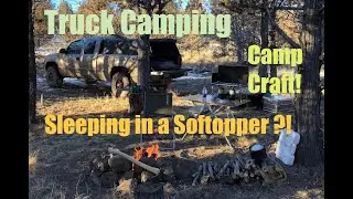 Winter Truck Camping Adventure - Sub Freezing Sleeping in a Softopper Truck Bed Canopy ?!?