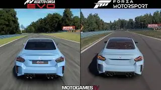 Assetto Corsa EVO vs Forza Motorsport (2023) - BMW M2 G87 Coupe at Watkins Glen