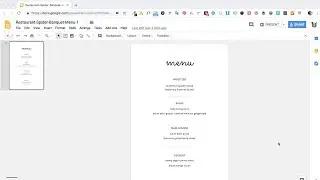 How to make a copy of a google doc menu