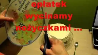 Foto-torcik: jadalne opłatki na tort  instrukcja postępowania