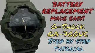 Replacing G Shock GA-700UC Battery MADE EASY! Step By Step Tutorial (5522 Module)