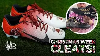 CHRISTMAS WEEK CUSTOM NFL CLEATS!!!
