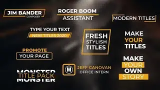 Lower Thirds/Titles Pack 11 After Effects Templates